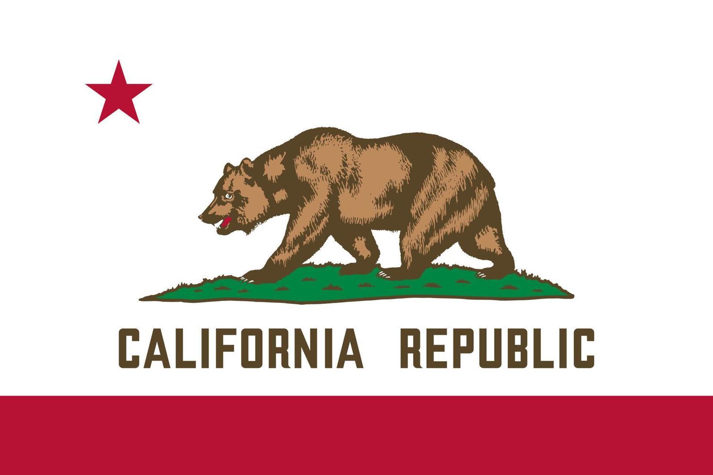 Californië staat vlag. vector illustratie.