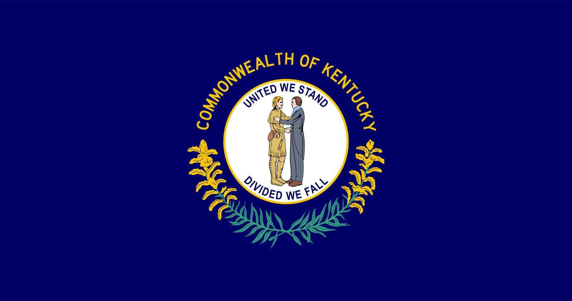 Kentucky staat vlag. vector illustratie.