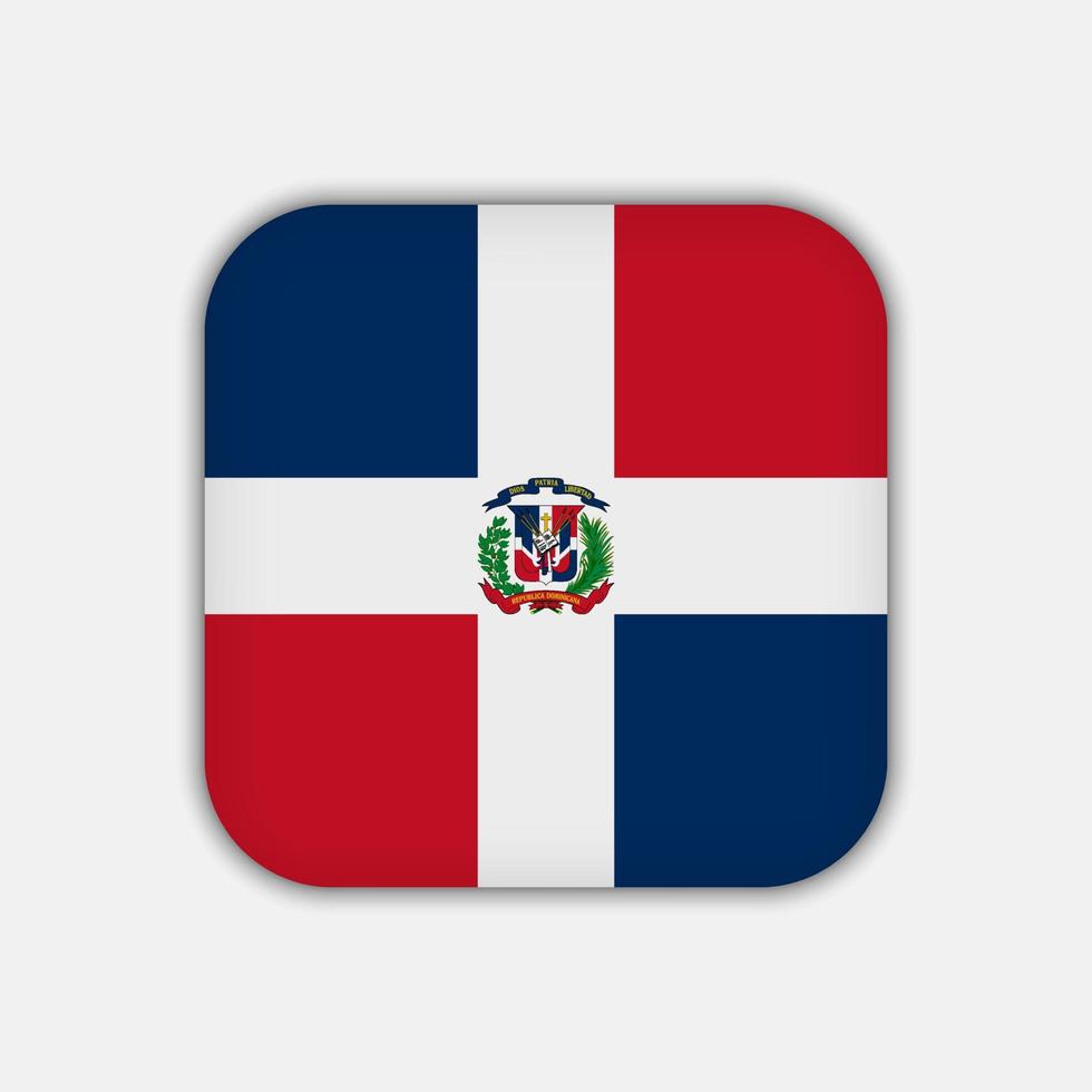 vlag van de dominicaanse republiek, officiële kleuren. vectorillustratie. vector