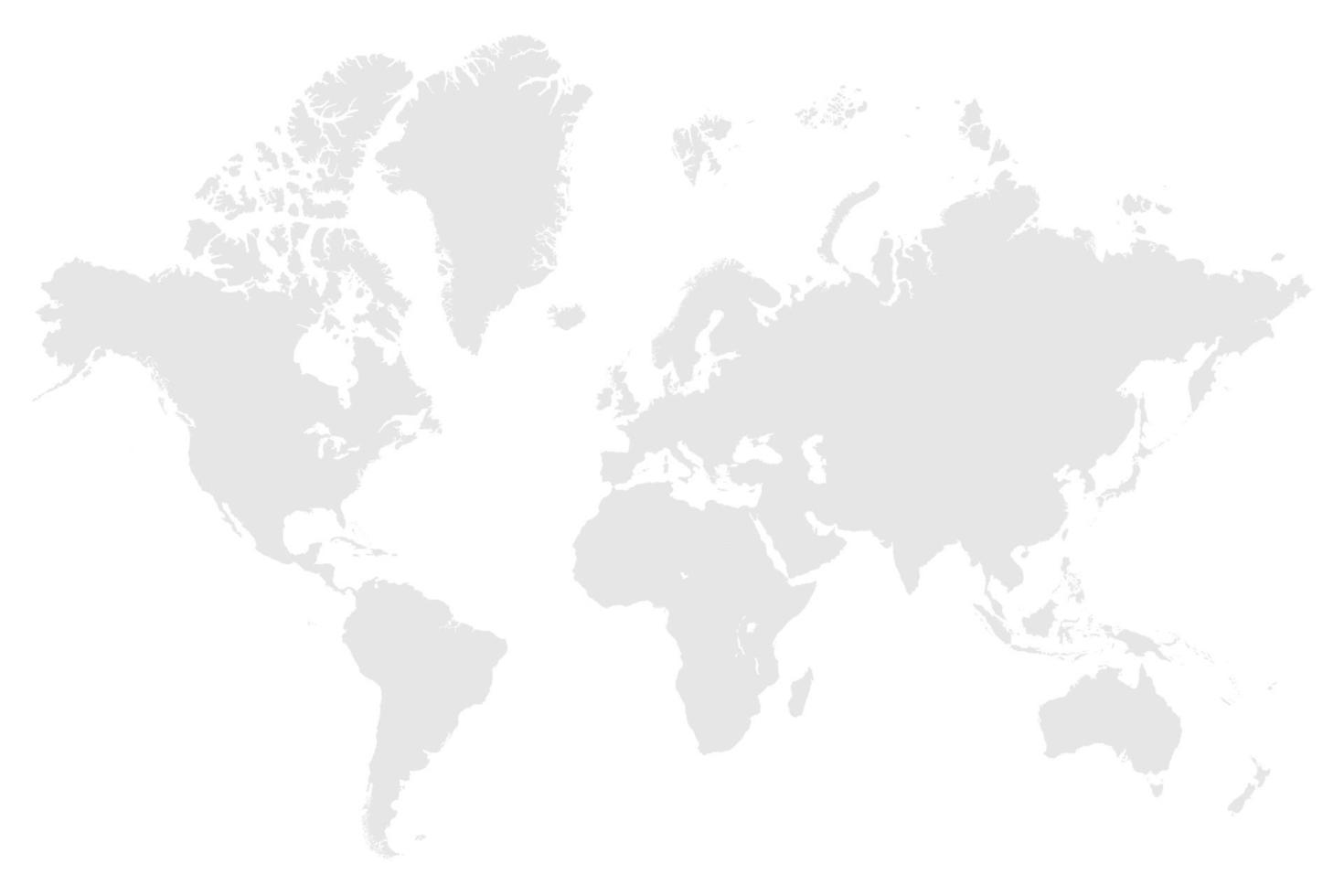 hoog resolutie wit kaart van de wereld. vector