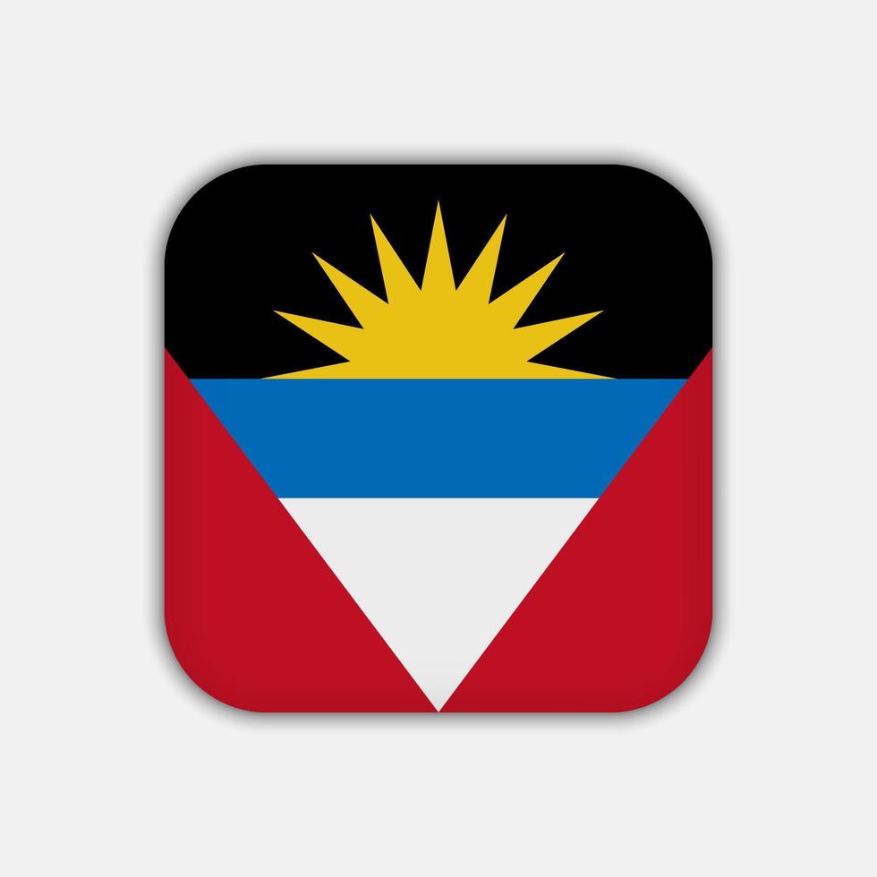 vlag van antigua en barbuda, officiële kleuren. vectorillustratie. vector