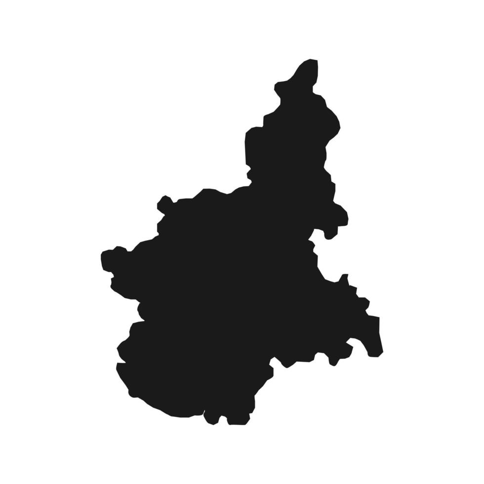 Piemonte kaart. regio van Italië. vector illustratie.