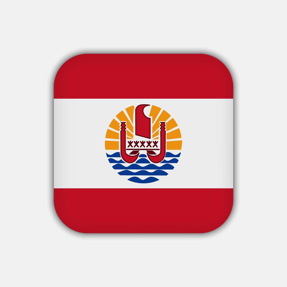 vlag van frans-polynesië, officiële kleuren. vectorillustratie. vector