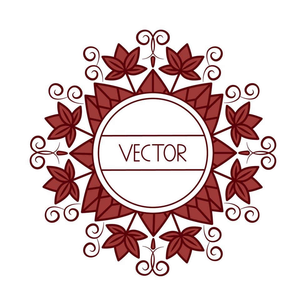 ronde bloemen label vector