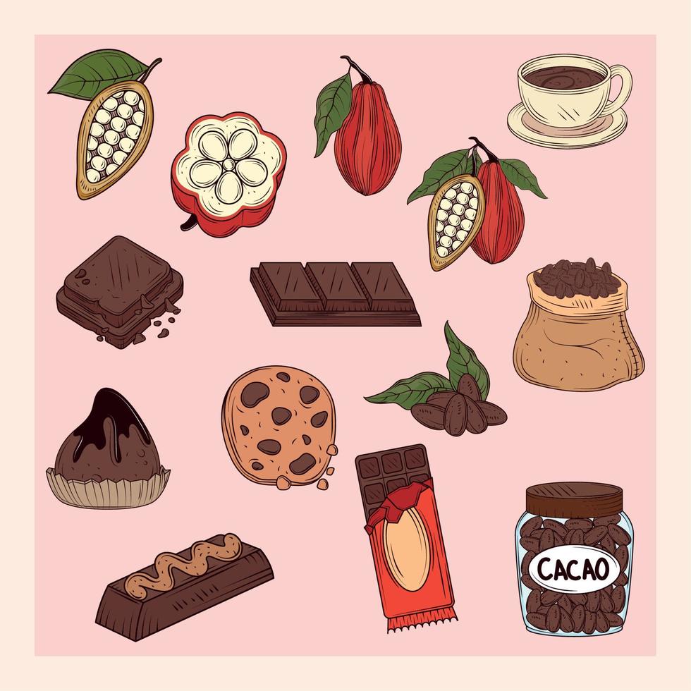 cacao en cacao vector