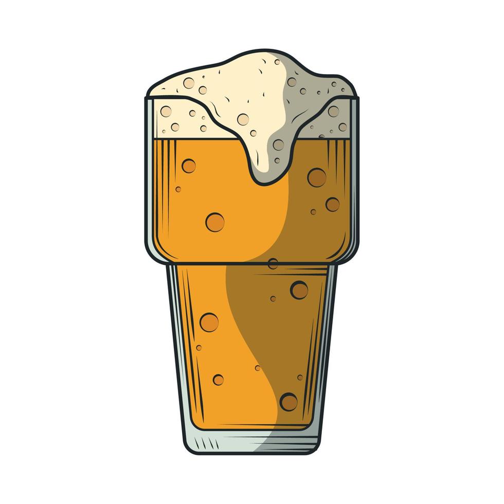 bier groot glas vector