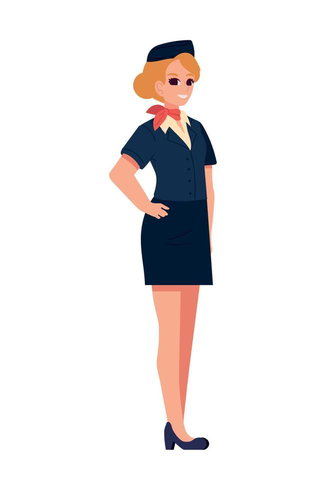 stewardess vrouw avatar vector