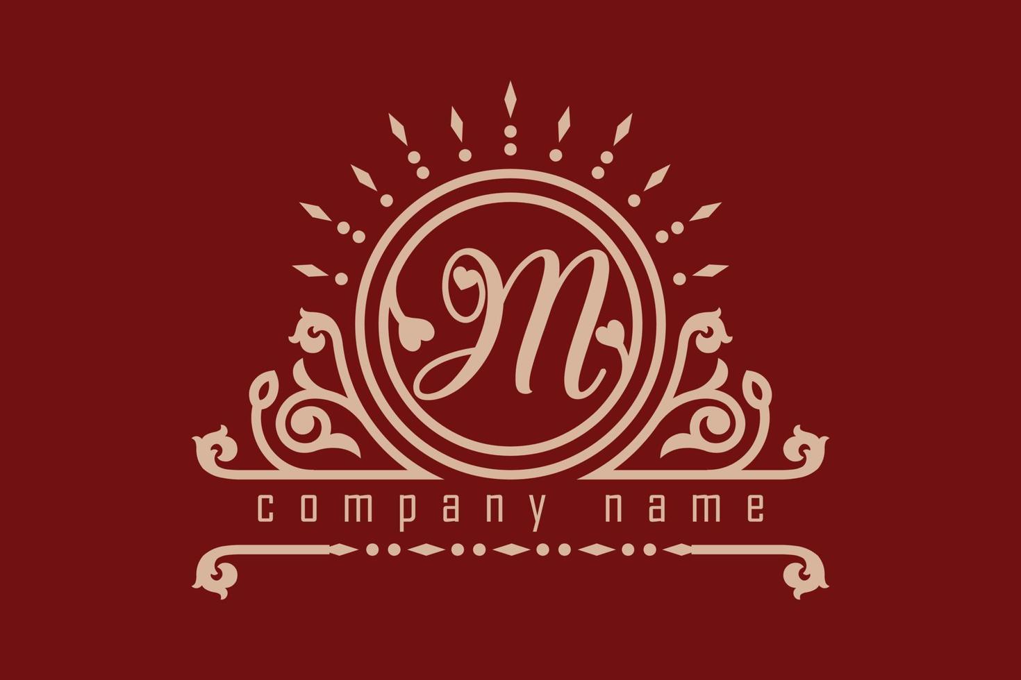 geliefde monogram brief m logo ontwerpen. vector