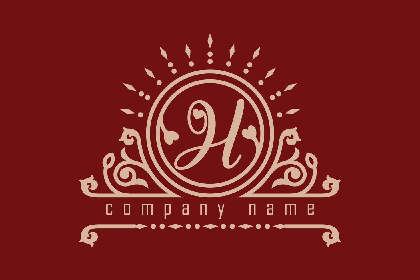 geliefde monogram brief h logo ontwerpen. vector