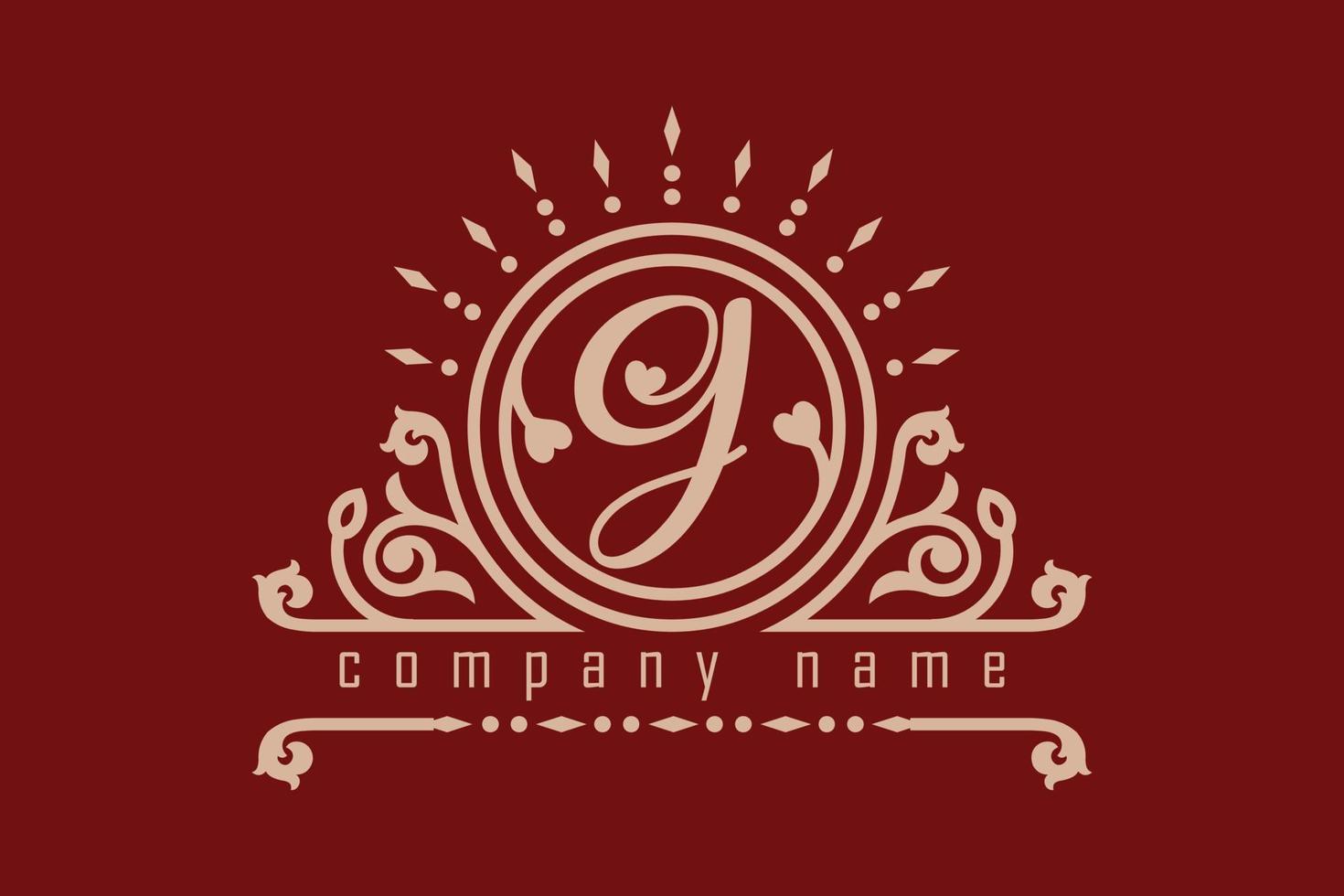 geliefde monogram brief g logo ontwerpen. vector