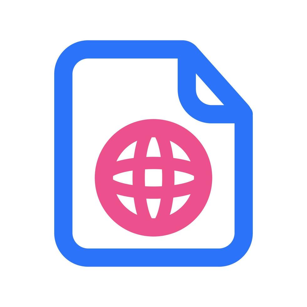 browser bestanden icoon twee toon kleur vector