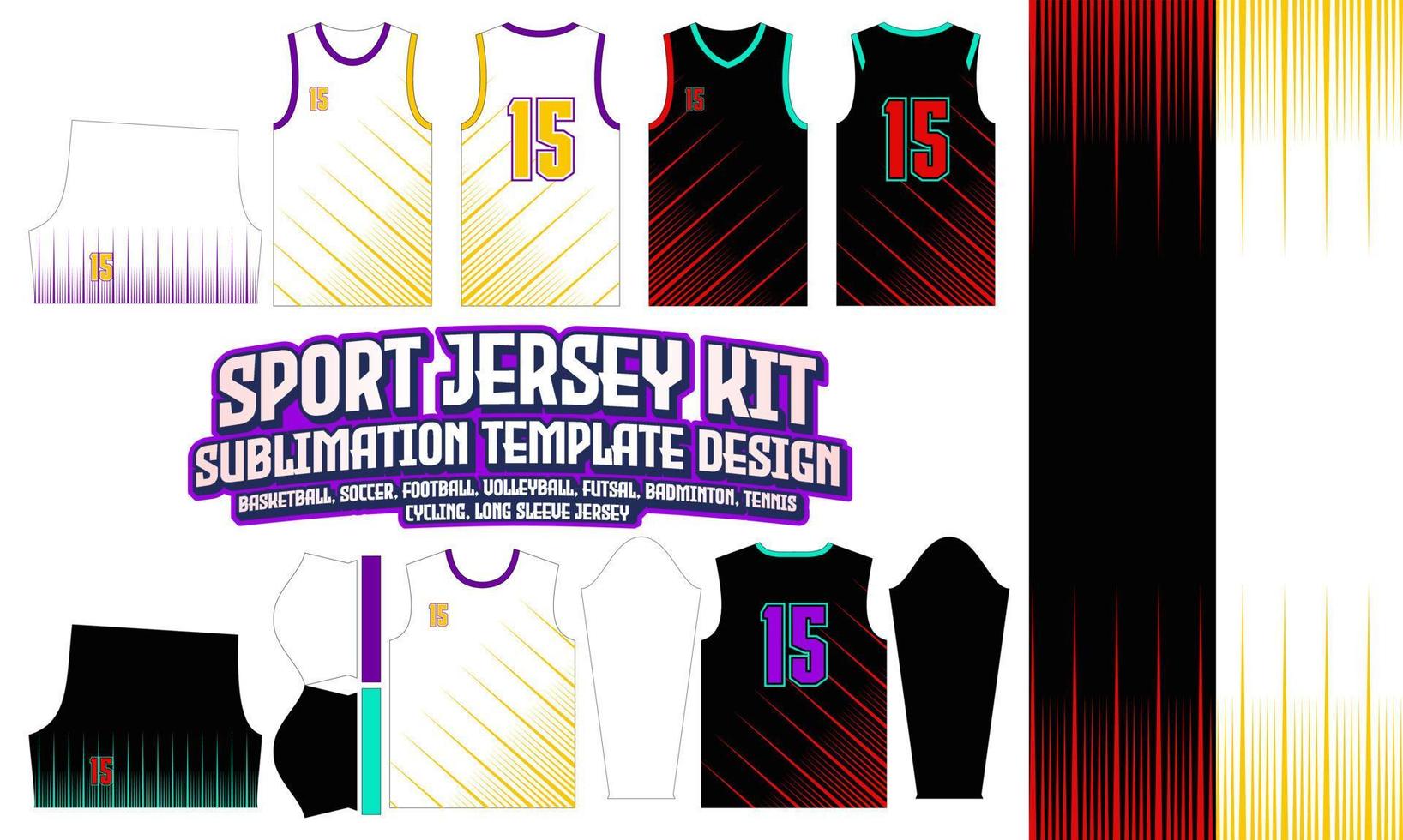 sport Jersey het drukken ontwerp patroon 105 sublimatie voetbal Amerikaans voetbal badminton vector