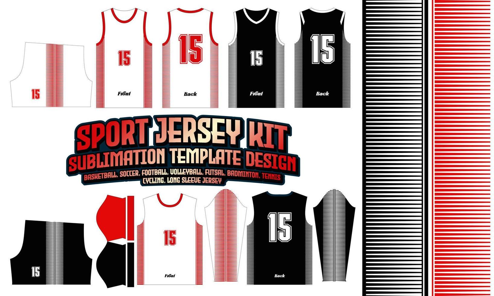 sport Jersey strepen het drukken patroon 75 sublimatie voor voetbal Amerikaans voetbal esport basketbal ontwerp vector