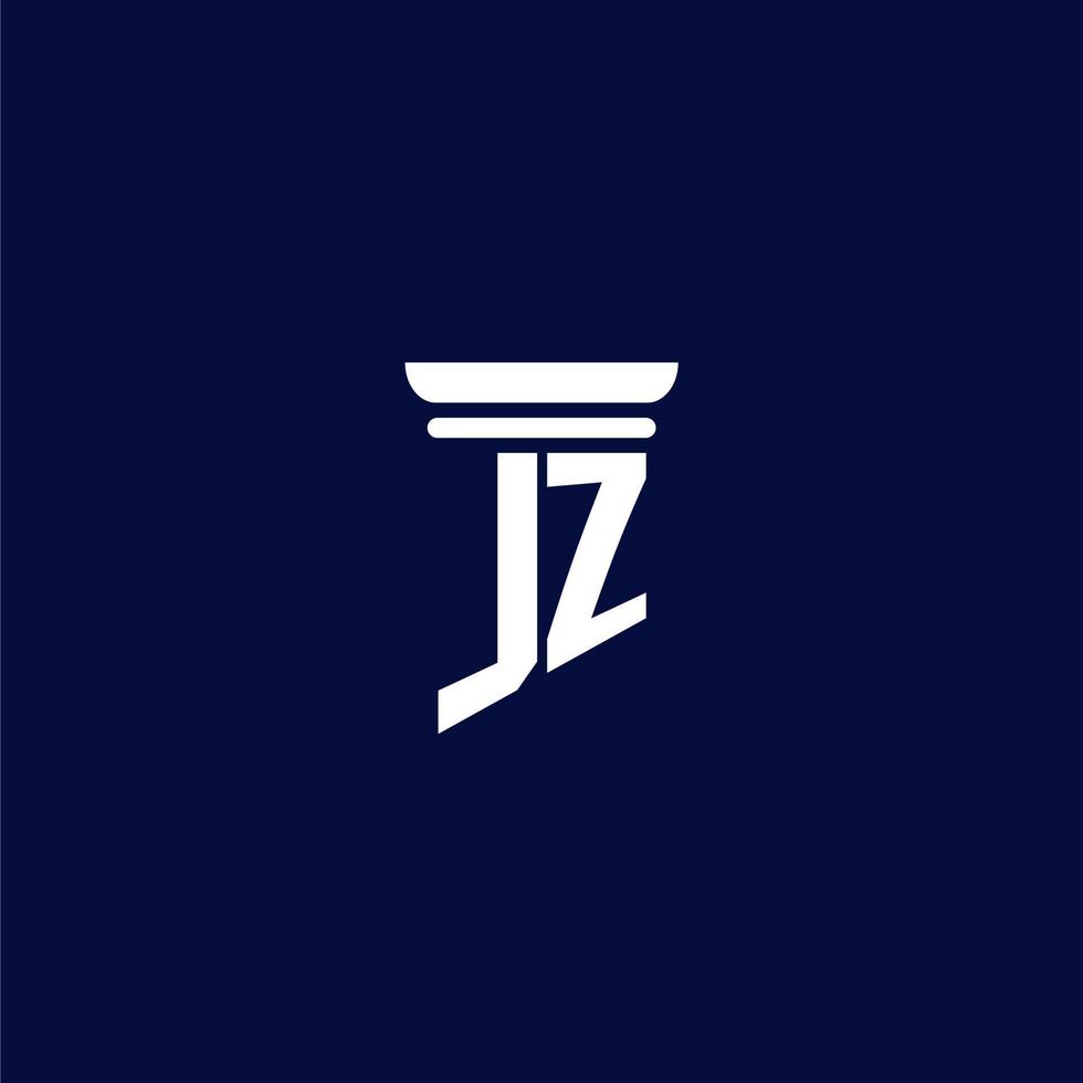 jz eerste monogram logo ontwerp voor wet firma vector