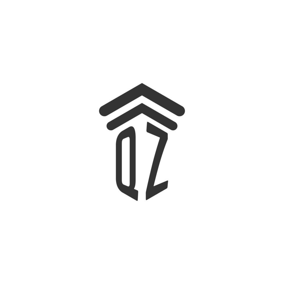 qz eerste voor wet firma logo ontwerp vector