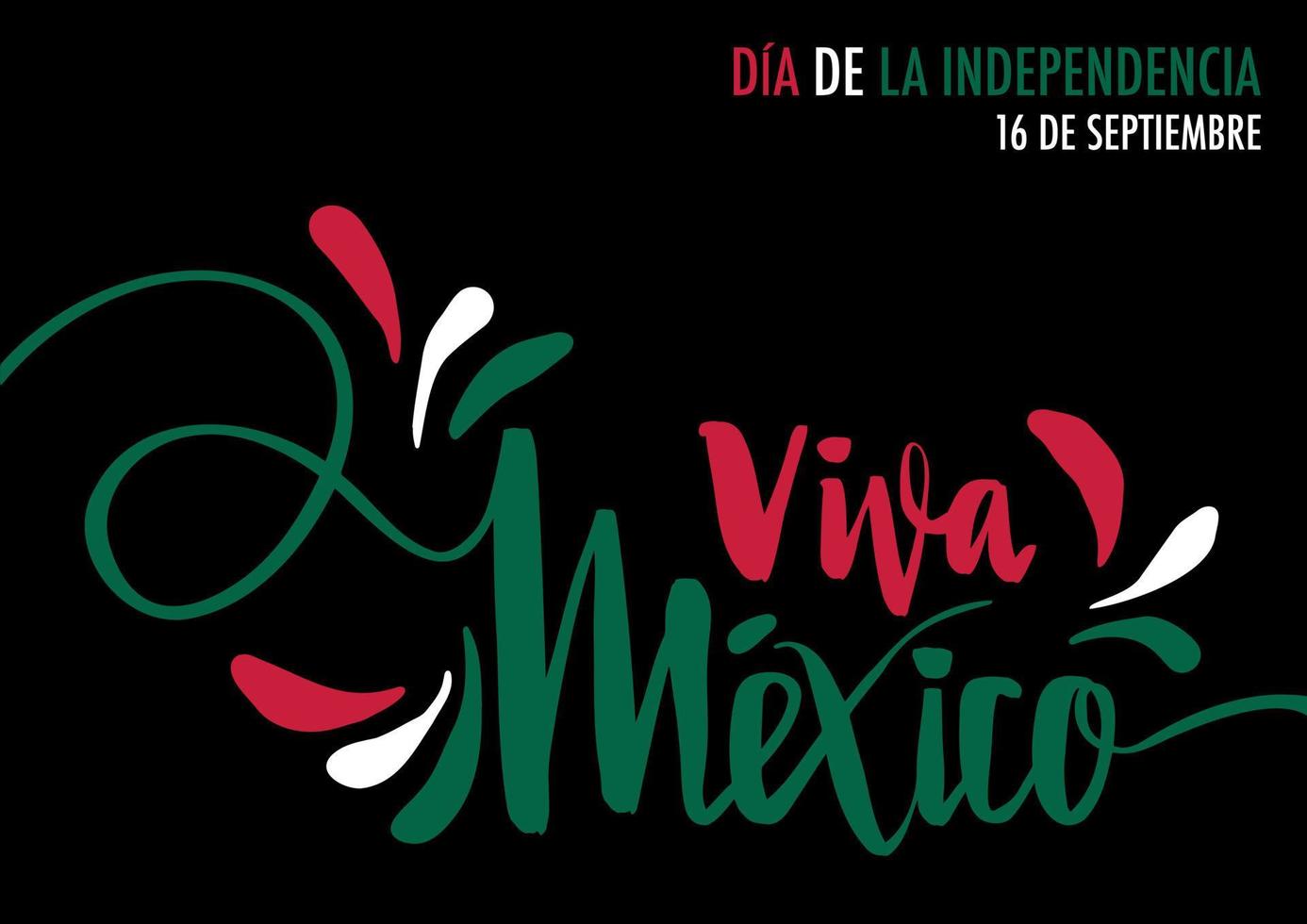 vector illustratie van viva Mexico, onafhankelijkheid dag van Mexico 16 september.