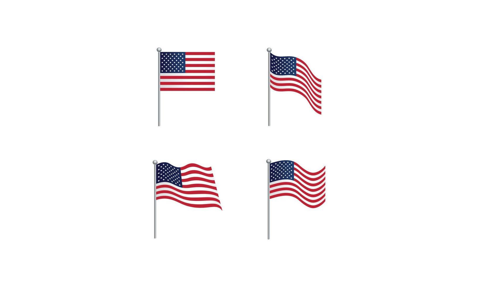 Verenigde Staten van Amerika vlag. Verenigde staten Amerika. Verenigde Staten van Amerika vlag icoon vector