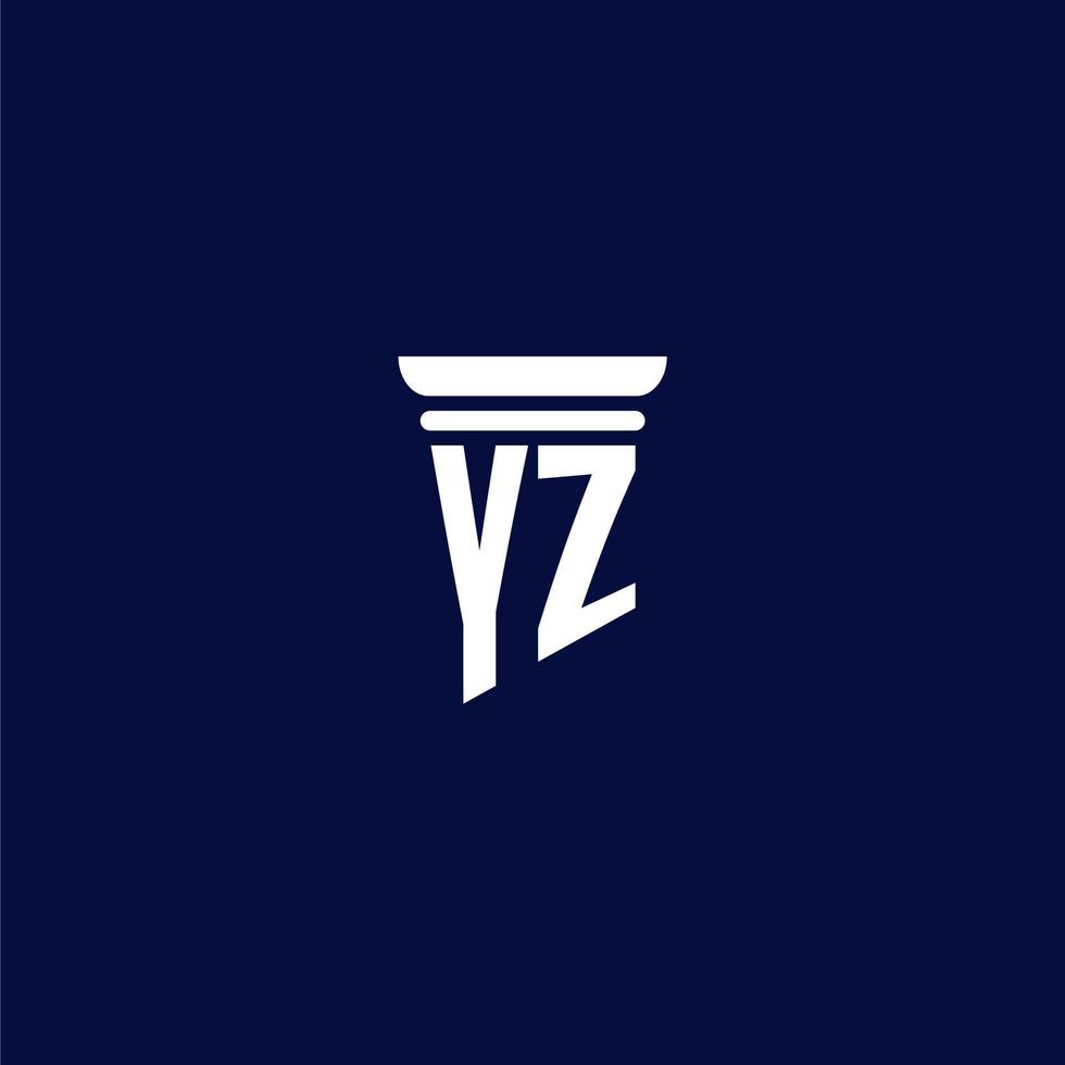 yz eerste monogram logo ontwerp voor wet firma vector