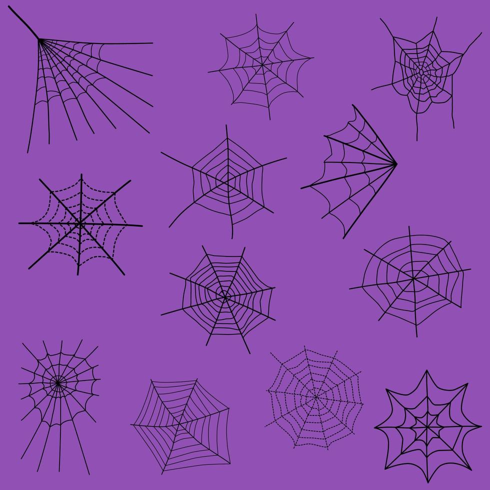 spin web element set. vector