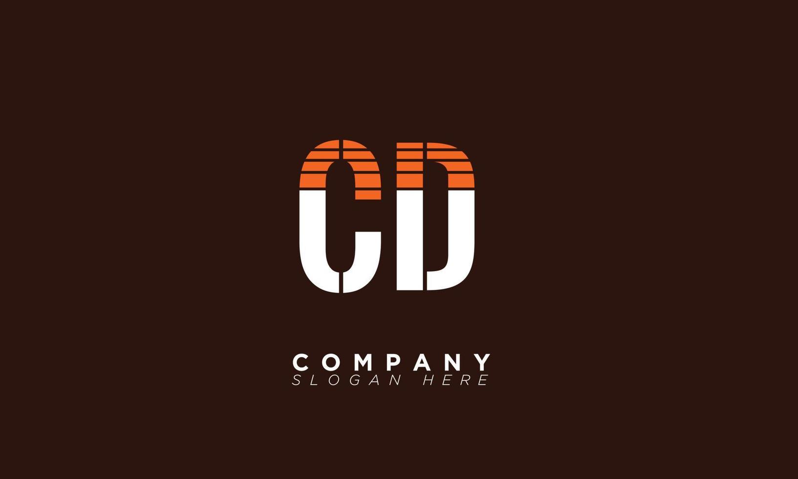 CD alfabet brieven initialen monogram logo c en d vector