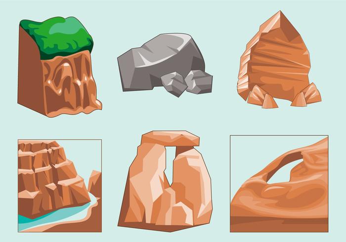 Eroded Canyon Soil Vector