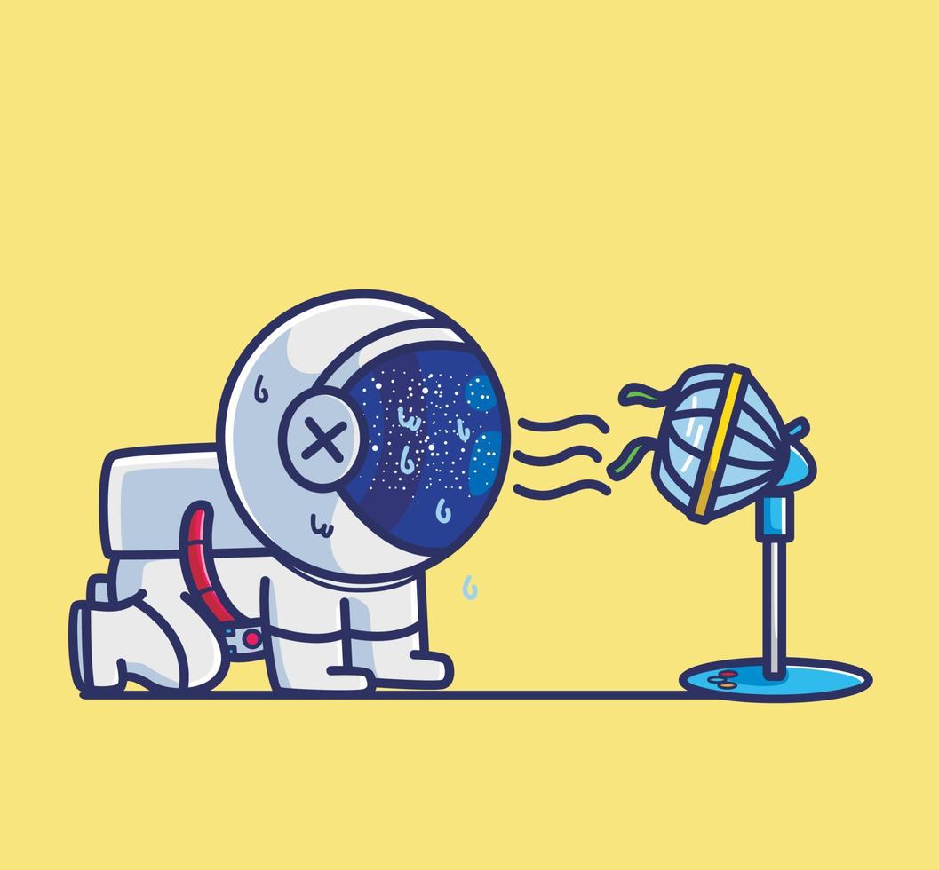 schattig astronaut zweten heet aarde. tekenfilm dier reizen vakantie vakantie zomer concept geïsoleerd illustratie. vlak stijl geschikt voor sticker icoon ontwerp premie logo vector. mascotte karakter vector