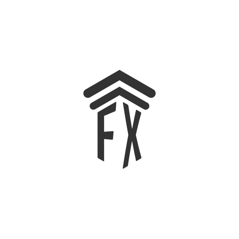 fx eerste voor wet firma logo ontwerp vector