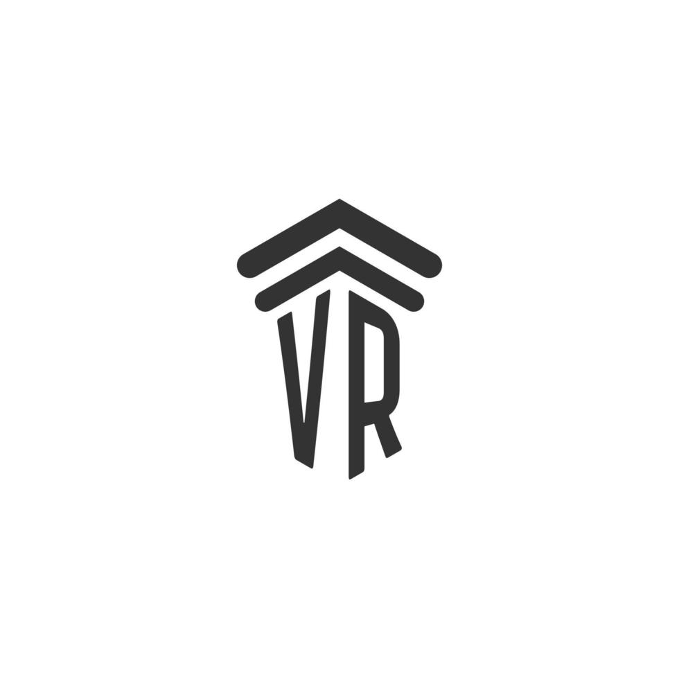 vr eerste voor wet firma logo ontwerp vector