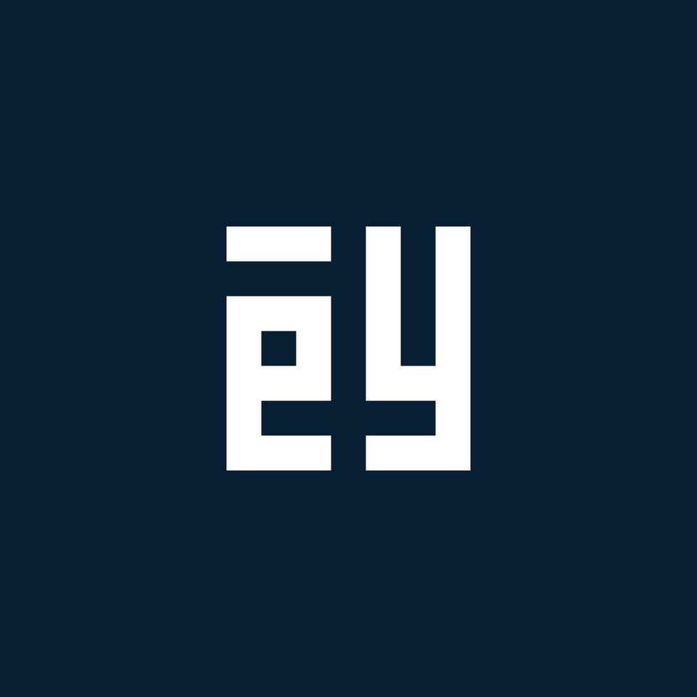 ey eerste monogram logo met meetkundig stijl vector