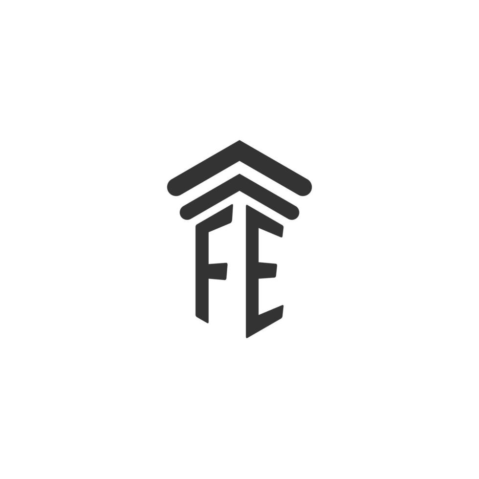 fe eerste voor wet firma logo ontwerp vector