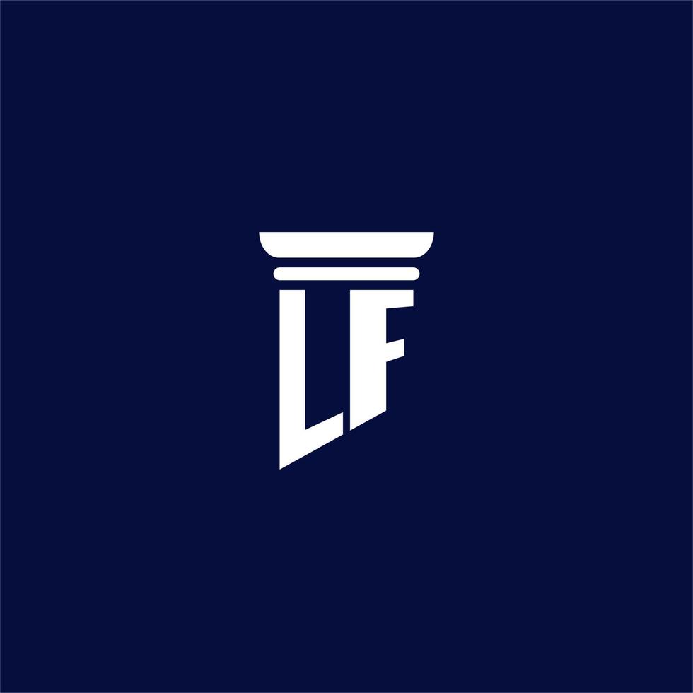 lf eerste monogram logo ontwerp voor wet firma vector