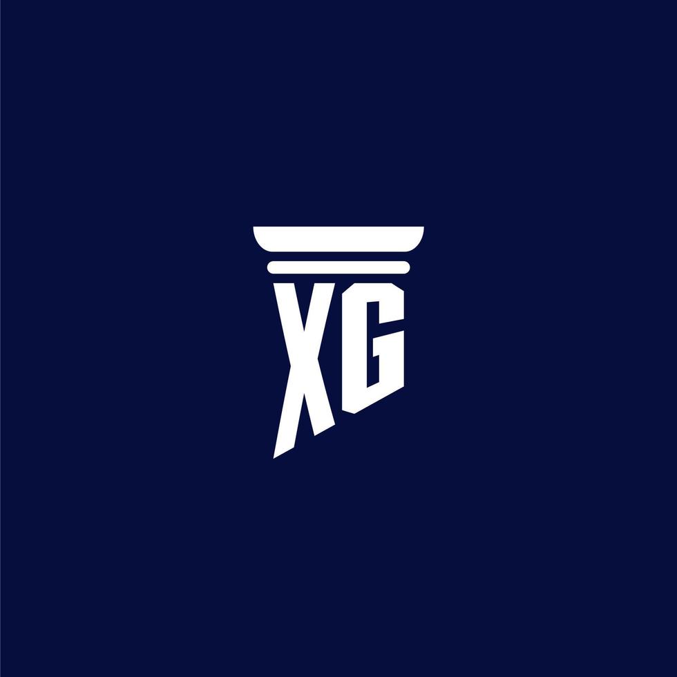 xg eerste monogram logo ontwerp voor wet firma vector