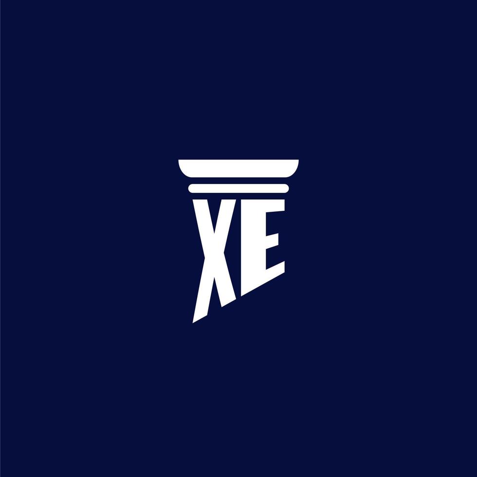 xe eerste monogram logo ontwerp voor wet firma vector