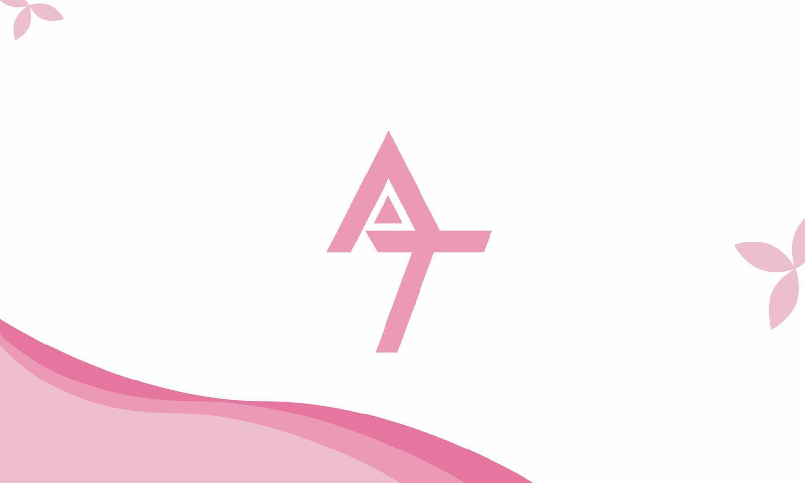 alfabet letters initialen monogram logo op, ta, a en t vector