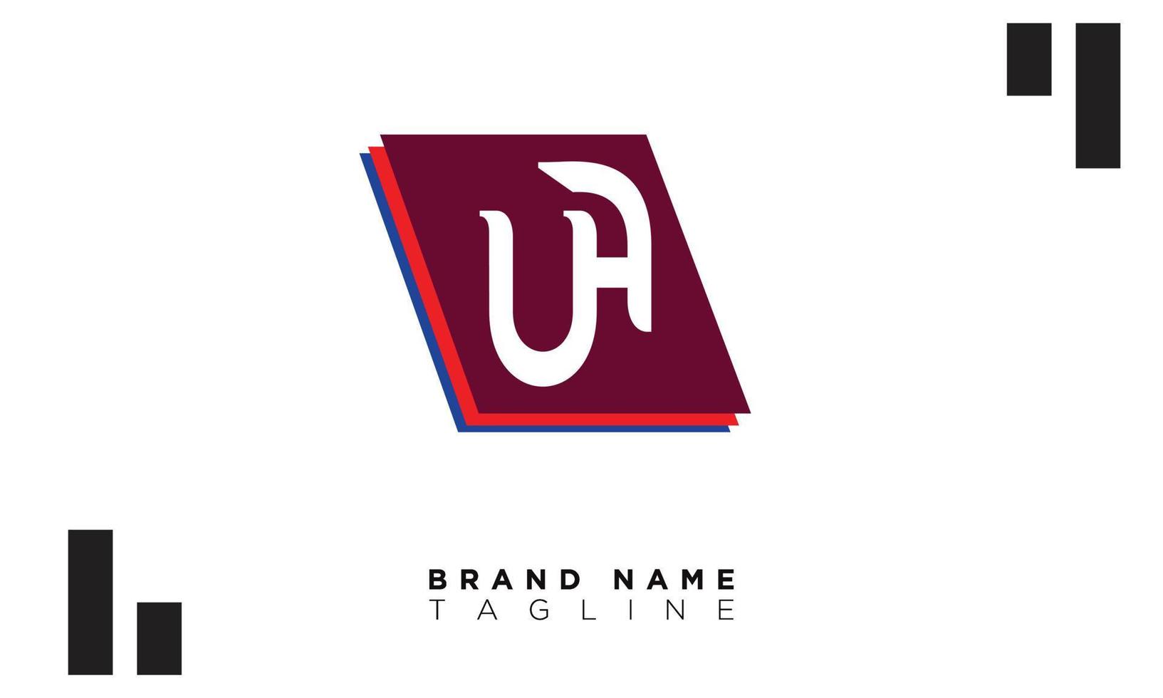 alfabet letters initialen monogram logo ua, au, u en a vector