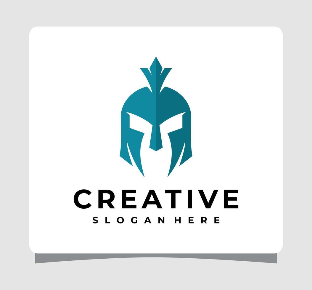 spartaans krijger gladiator helm logo sjabloon ontwerp inspiratie vector