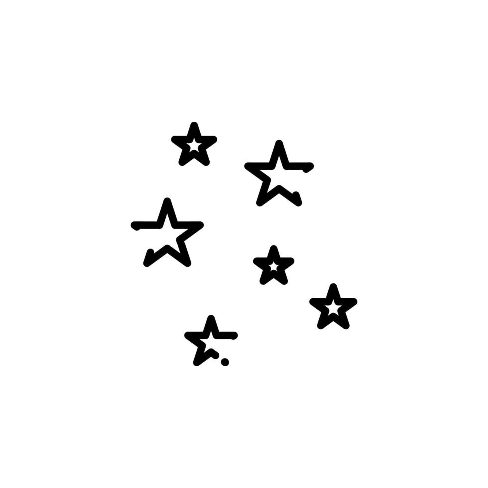 sterren, nacht stippel lijn icoon vector illustratie logo sjabloon. geschikt voor veel doeleinden.