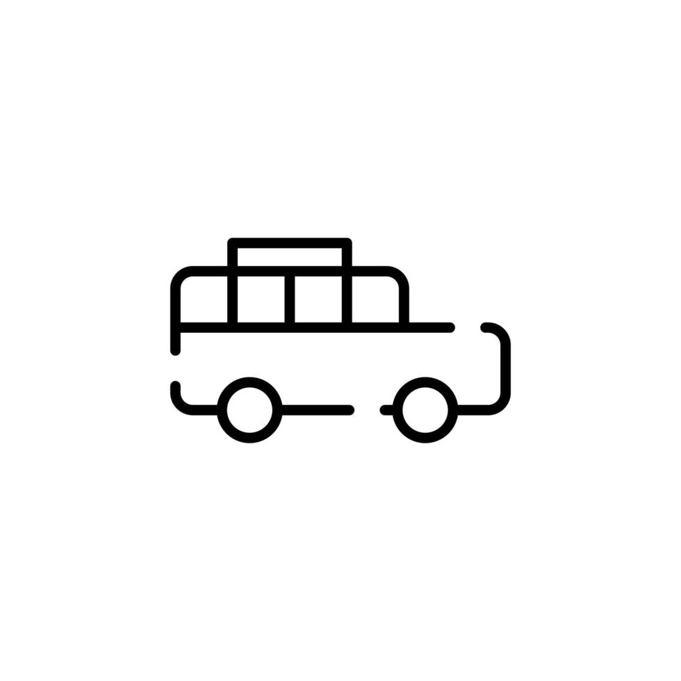 taxi, taxi, reis, vervoer stippel lijn icoon vector illustratie logo sjabloon. geschikt voor veel doeleinden.