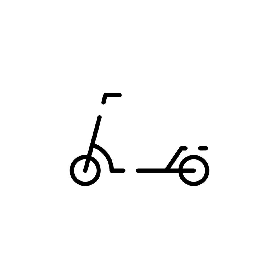 scooter, trap scooter stippel lijn icoon vector illustratie logo sjabloon. geschikt voor veel doeleinden.