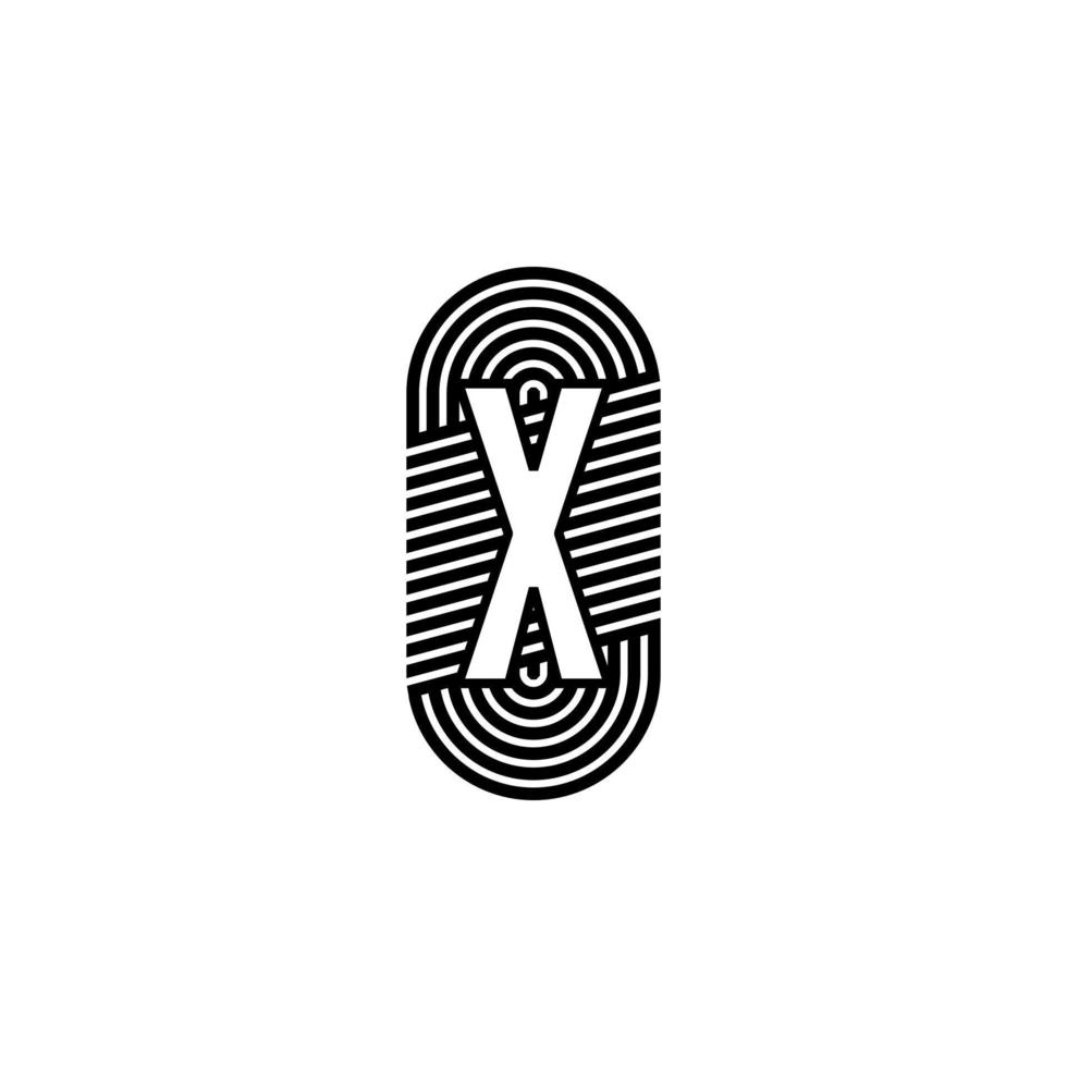gemakkelijk zwart modern brief X logotype ontwerp concept vector