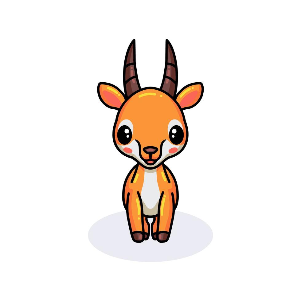 schattige kleine gazelle cartoon poseren vector