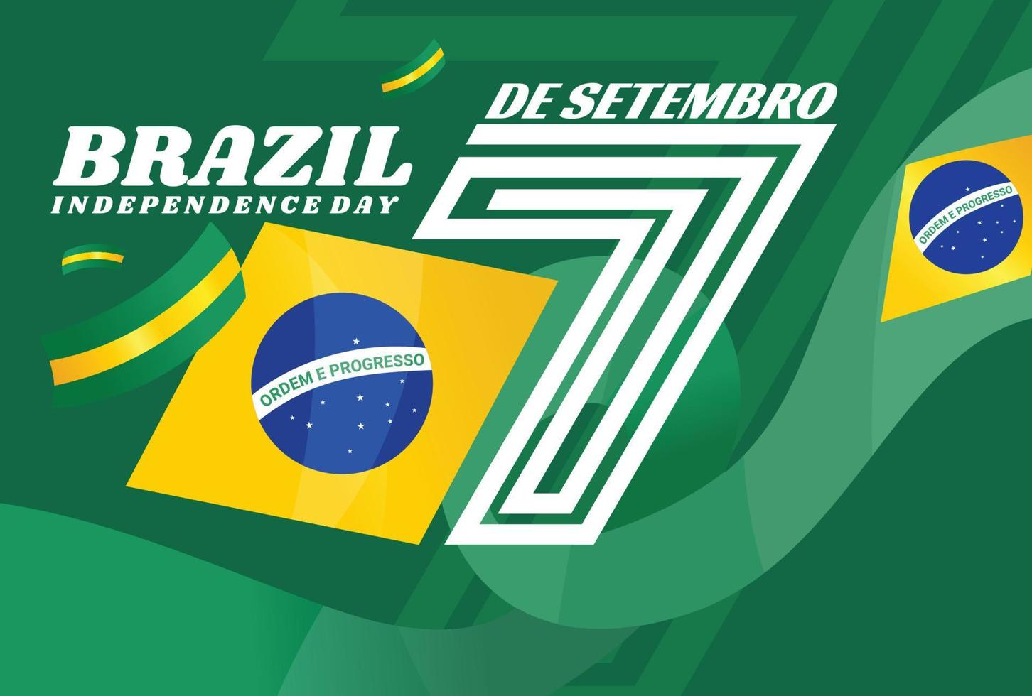 vlak ontwerp achtergrond feestelijk 7 de Setembro Brazilië onafhankelijkheid vector