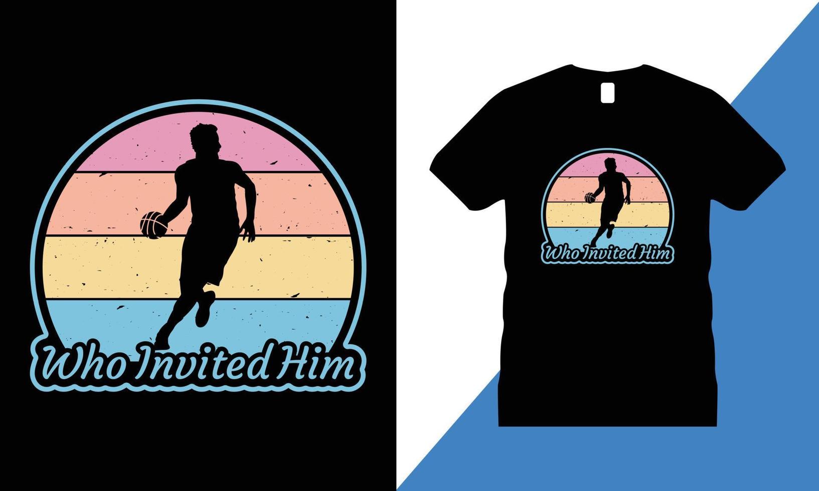 basketbal t-shirt ontwerp vector. t shirt, sport, hoepel, bal, Amerikaans basketbal, speler, toernooi, vector