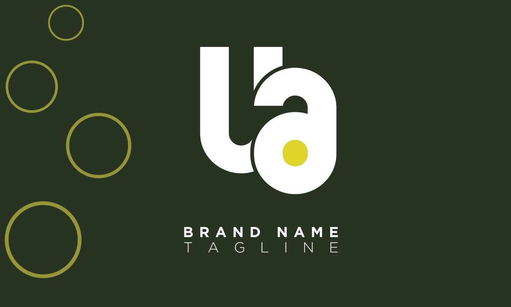 alfabet letters initialen monogram logo ua, au, u en a vector