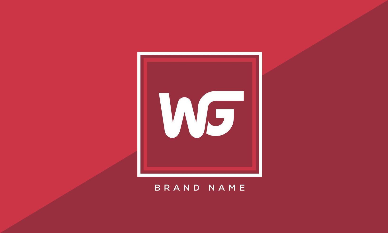 alfabet letters initialen monogram logo wg, gw, w en g vector