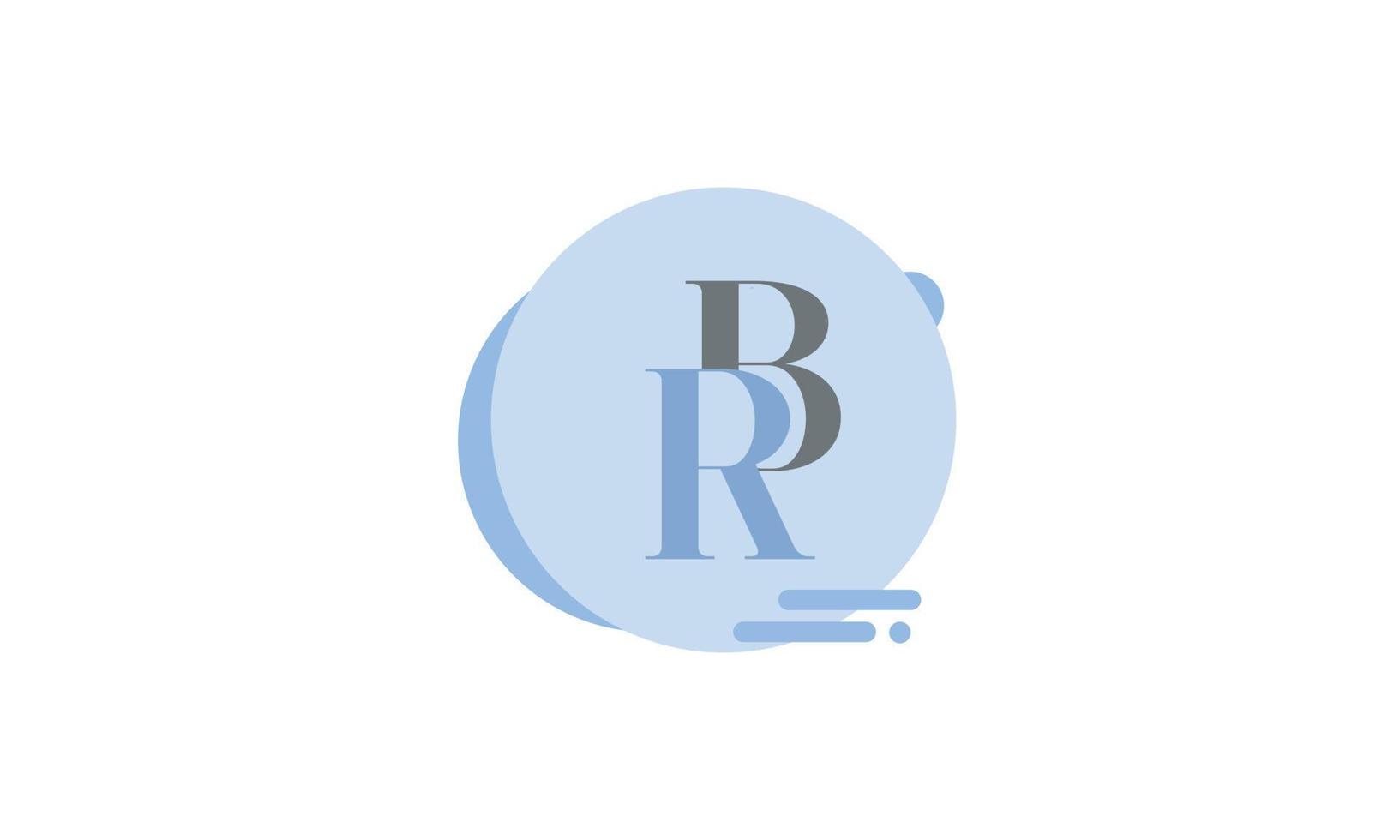alfabet letters initialen monogram logo rb, br, r en b vector