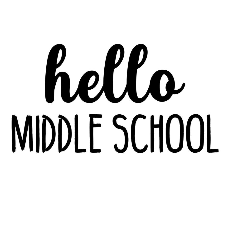 Hallo midden- school- vector