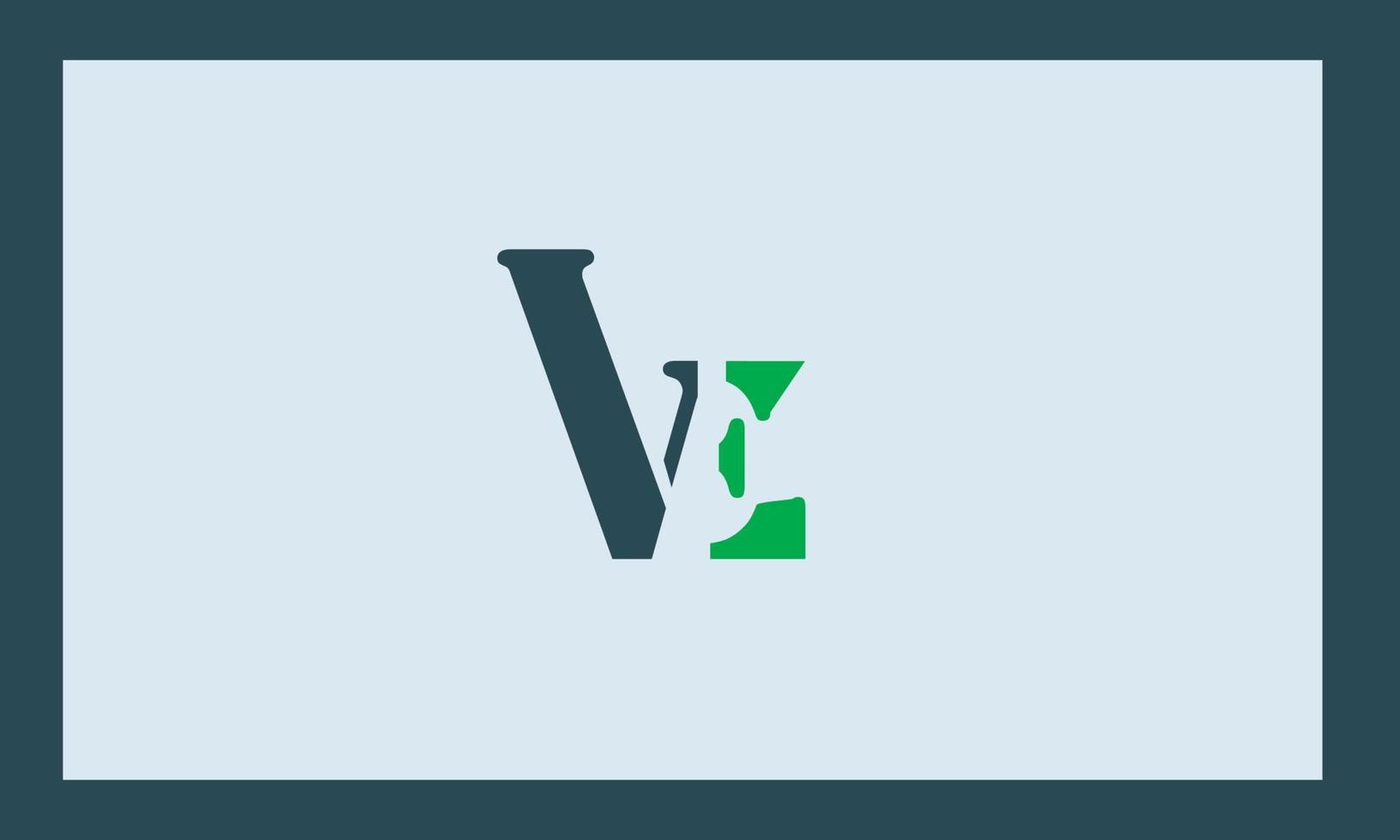 alfabet letters initialen monogram logo ve, ev, v en e vector