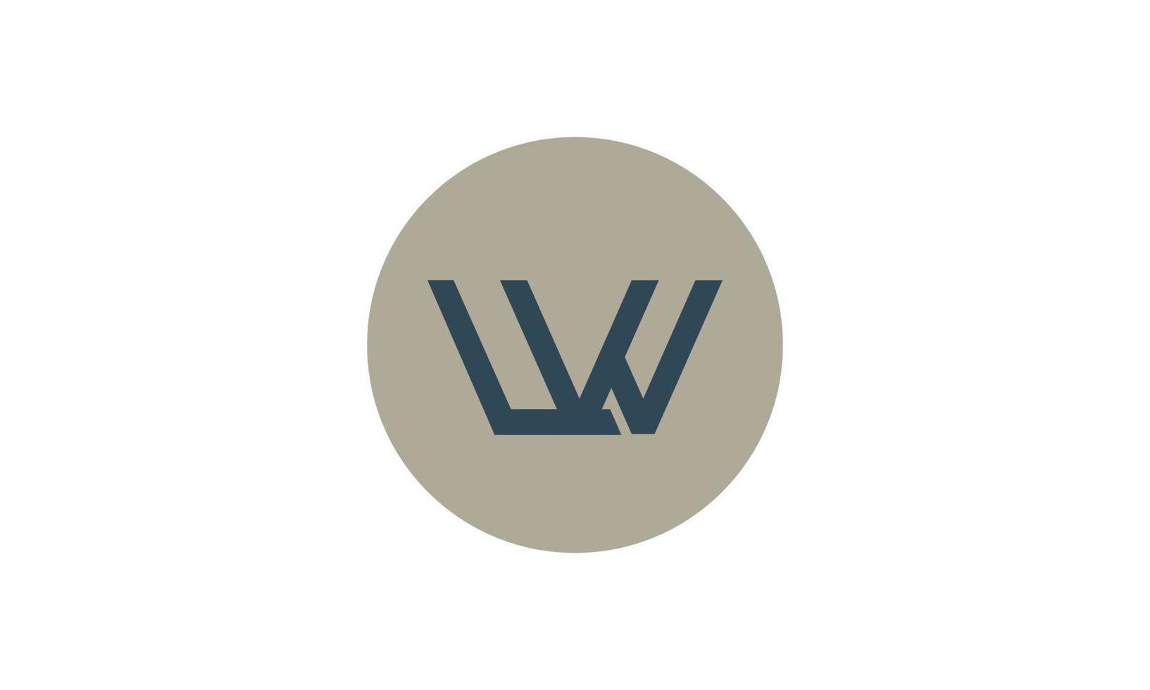 alfabet letters initialen monogram logo wv, vw, w en v vector