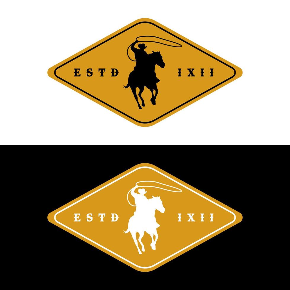 cowboy Texas ontwerp logo vector